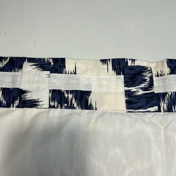 Navy and white curtain panels - set of 2 - Picture 9 of 12